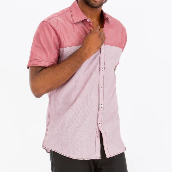 Contrast Short Sleeve Shirt
