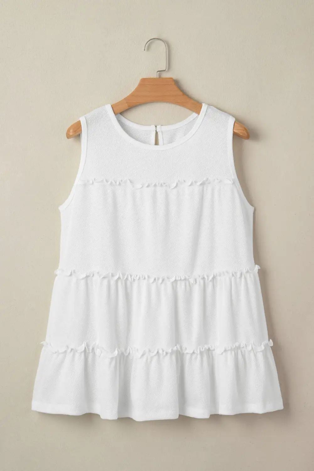 Tiered-Frill Lightweight  Tank Top