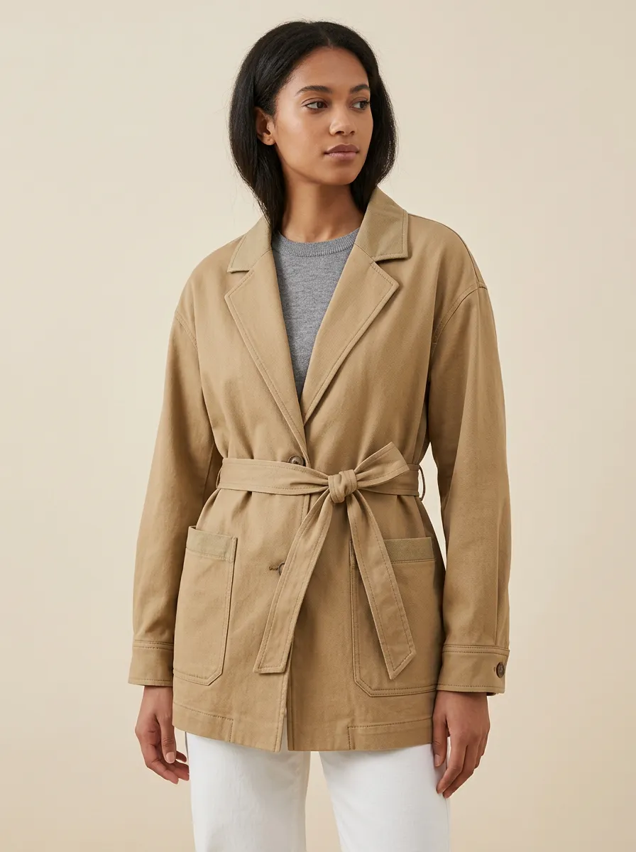 Belted Cotton Jacket