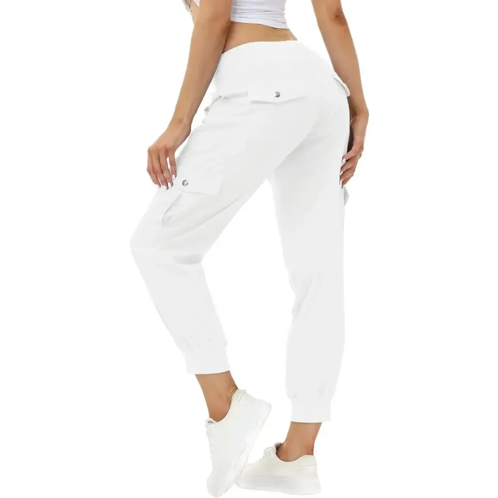 Women's Lightweight Hiking Cargo Pant Elastic Waist 6 Pockets Quick Dry Jogger