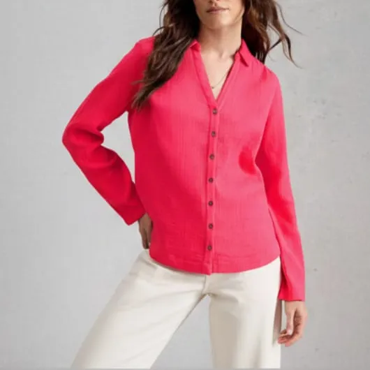 Organic-Cotton Cotton Double-Cloth Women's Shirt