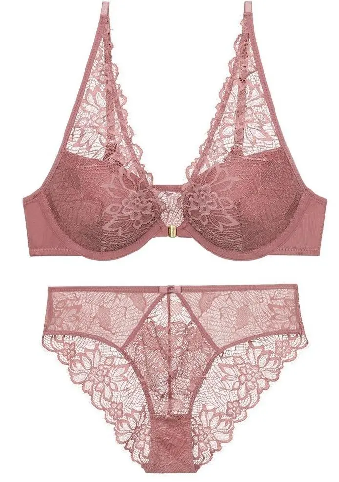 Front-Closure Lace Lingerie Set