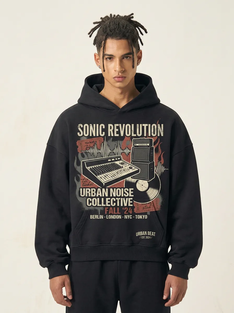 Men‘s Sonic Revolution Music Producer Printed Hoodie