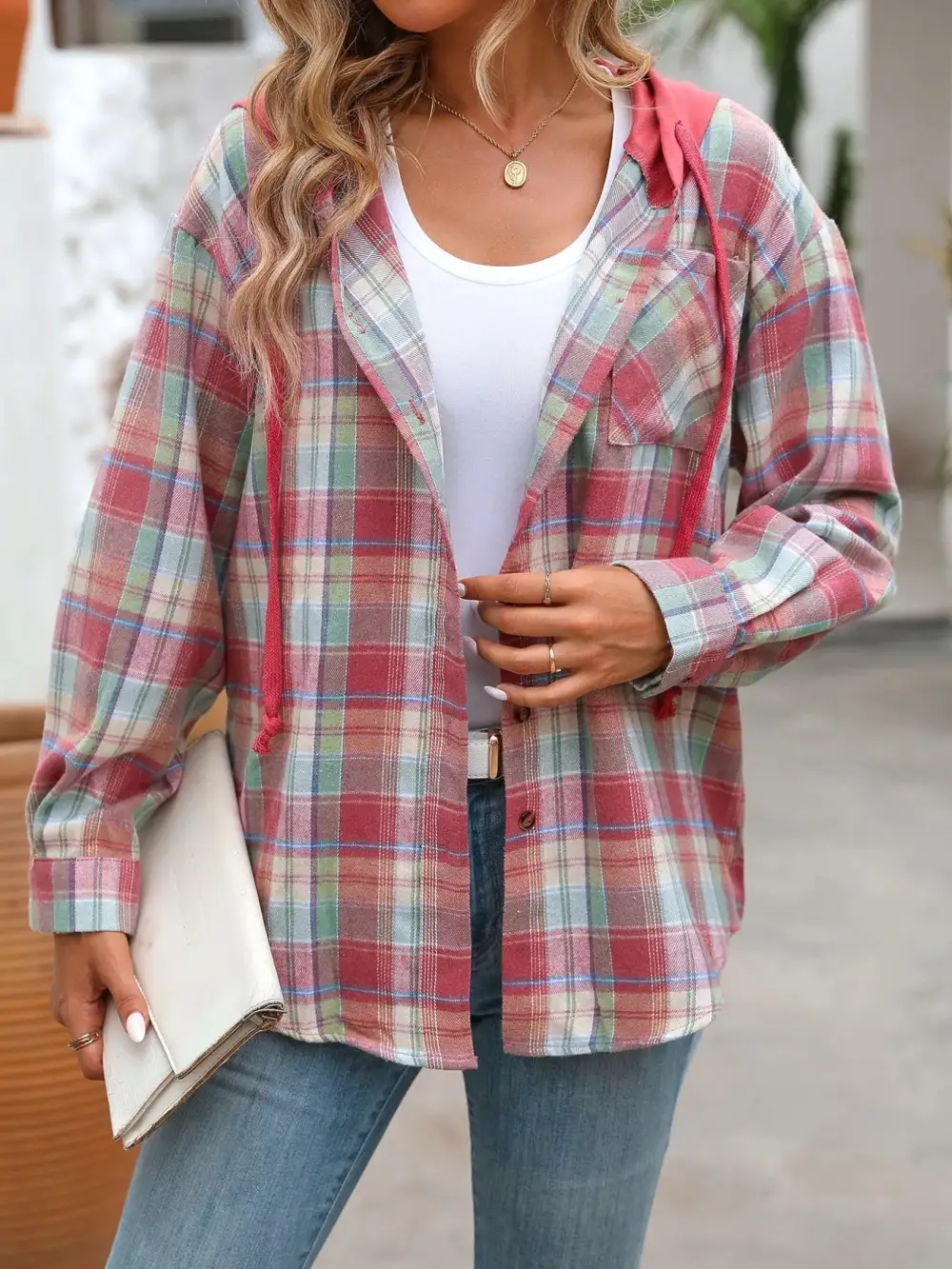 Button-up Plaid Shirt
