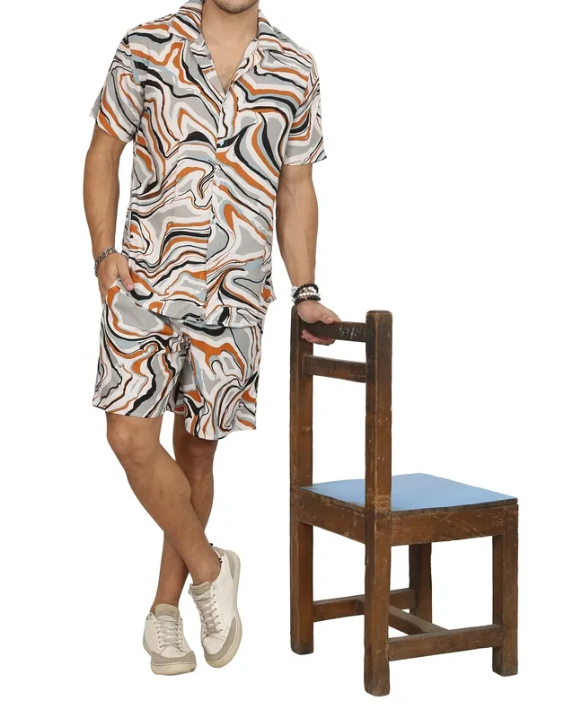 Grey Rayon Matching Set