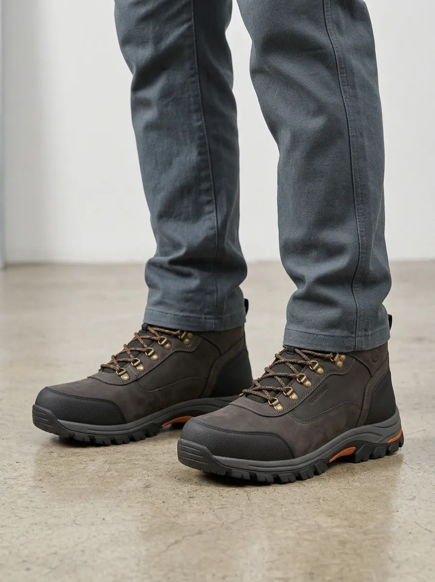 Unisex Outdoor Waterproof Leather Hiking Work Boots