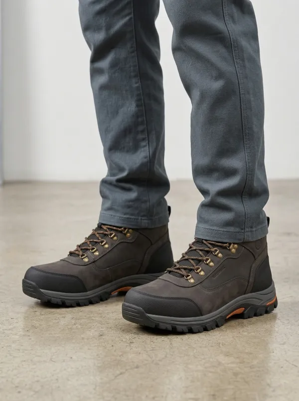 Unisex Outdoor Waterproof Leather Hiking Work Boots