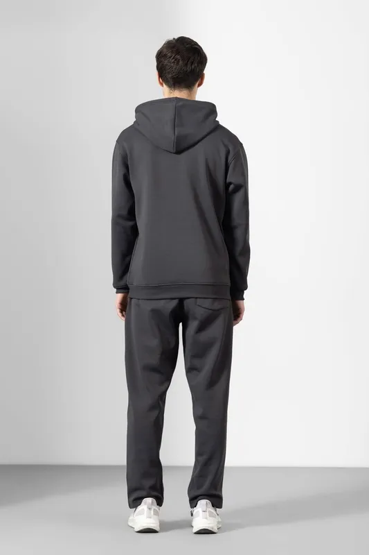 Dark Grey Hooded Tracksuit Set