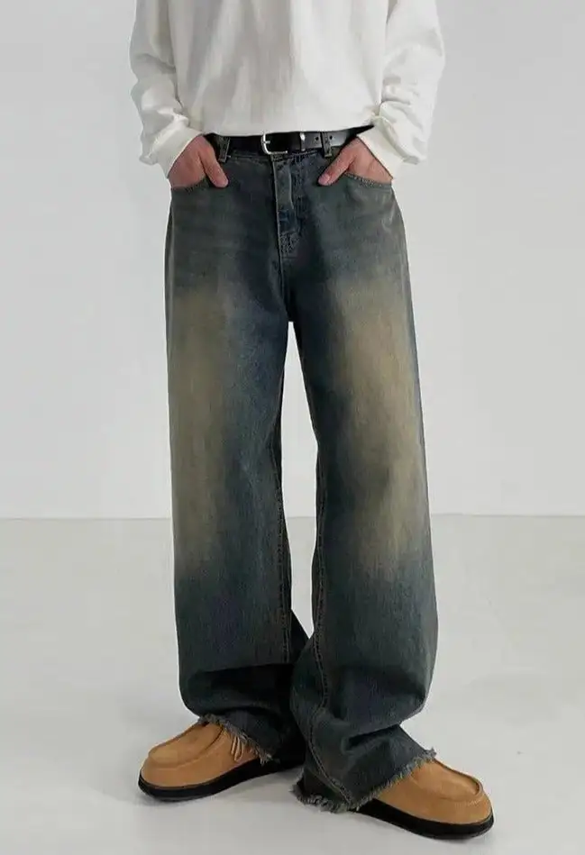 Thigh Faded Loose Fit Jeans