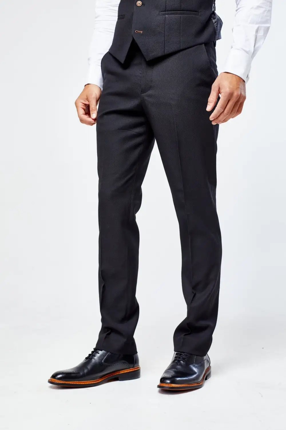 Viscose Blend Stretch Blend Tailored Trousers