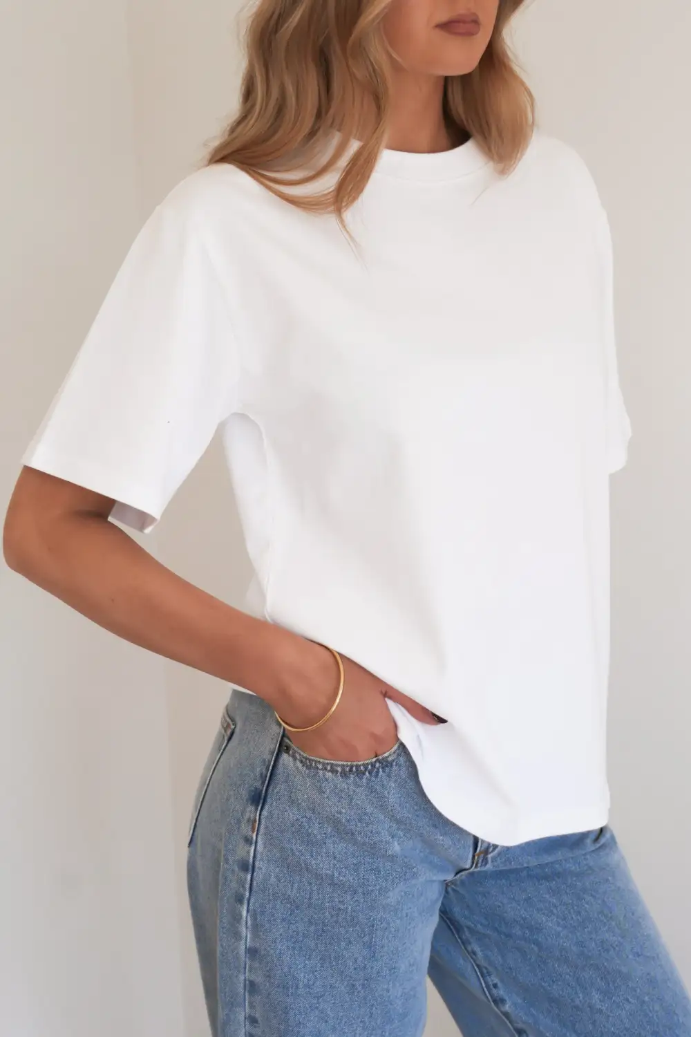 Oversized Ribbed Modern Casual Tee