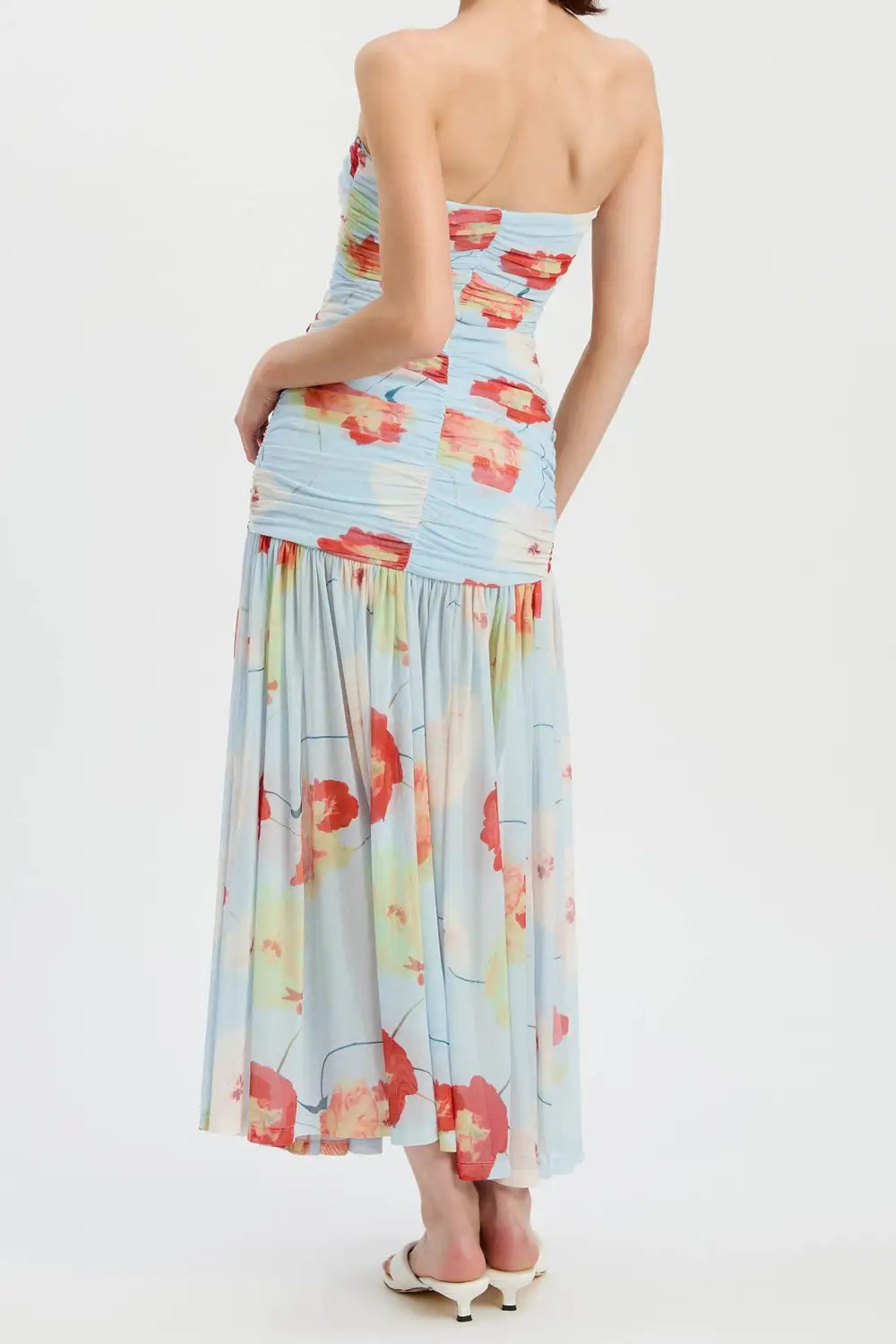 Mesh Printed Maxi Dress