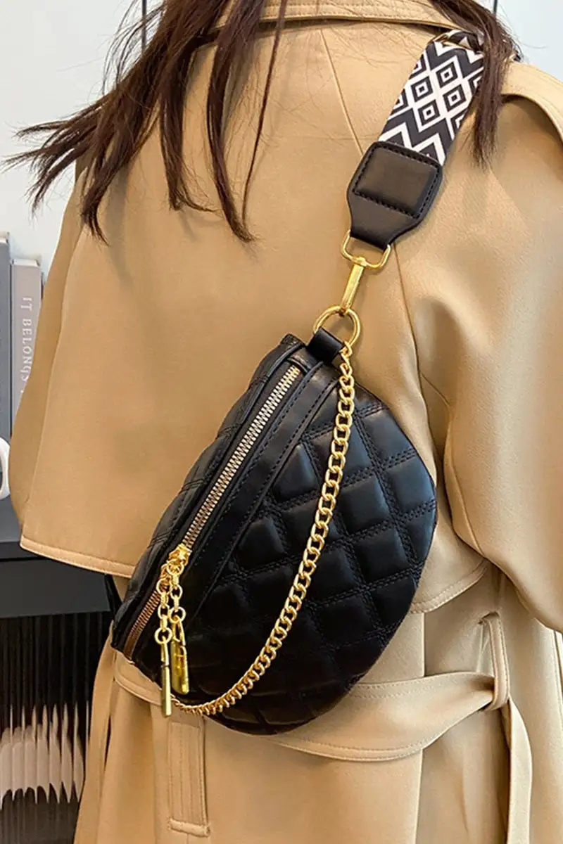 Quilted Vegan Leather Crossbody Bum Bag