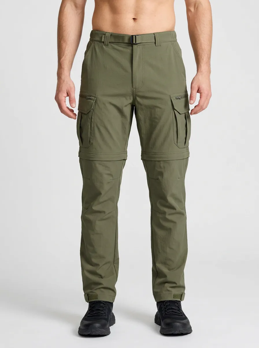 Men's Adventure Performance Waterproof Zip-Off Tactical Cargo Pants