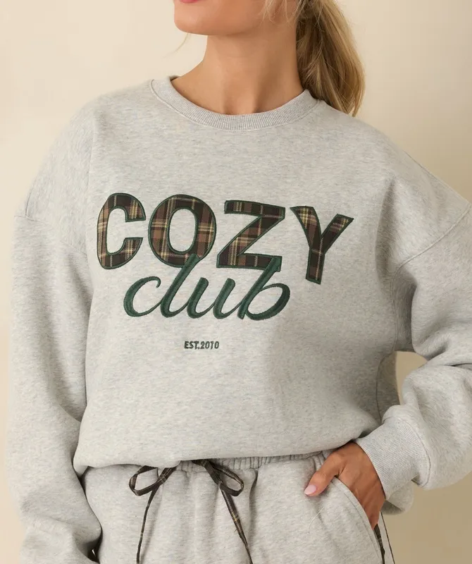 Heather Gray Graphic Crewneck Sweatshirt