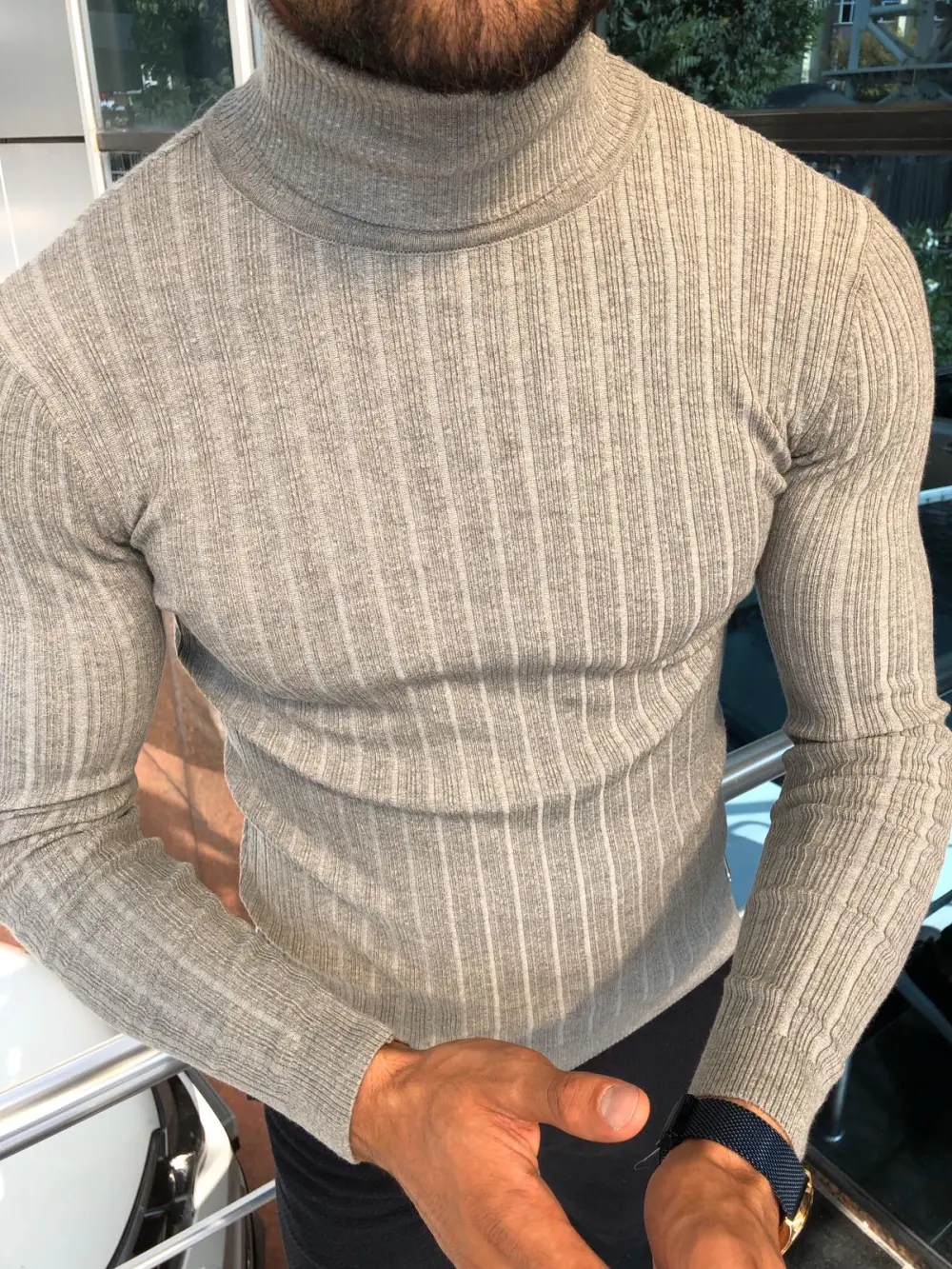 Easy Wear Slim Fit Knit Turtleneck Sweater