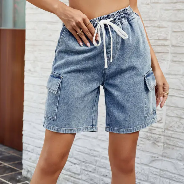 Women's Washed Denim Shorts