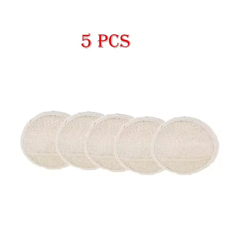 5pcs/pack Exfoliating Loofah Pads Scrubbing Travel