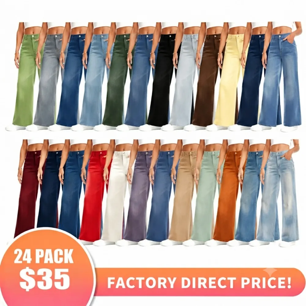 ⏰ TODAY ONLY - High Waisted Tummy Control Wide Leg Jeans