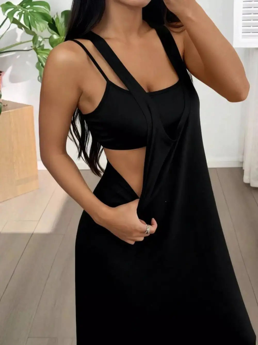 Scoop Neck Cami And Maxi Dress Set