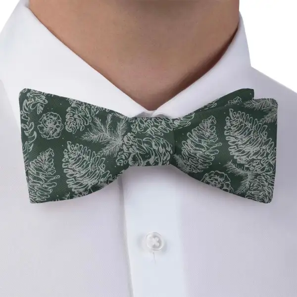 Pinecones Pattern Bow Tie