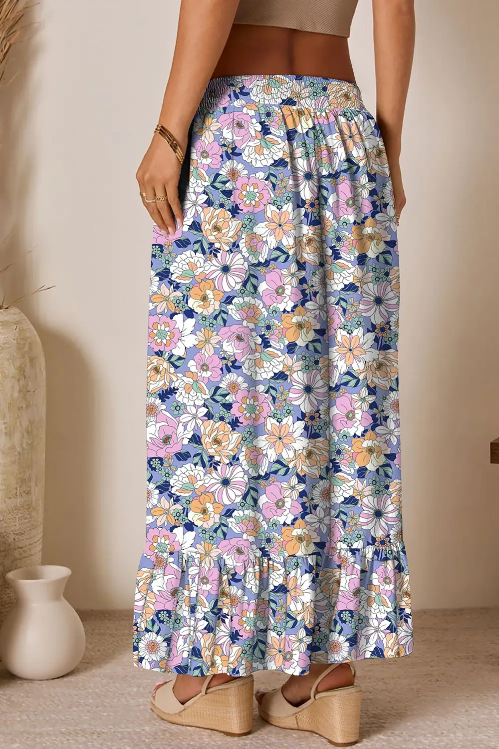 Airy Ruffle Trim Skirt