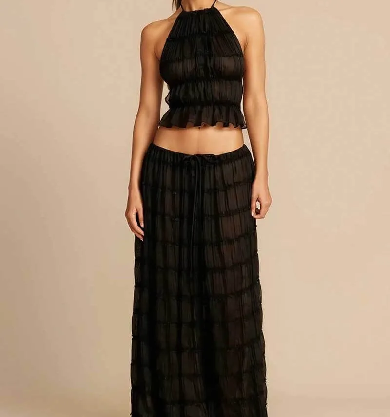 Frill Detail Two-Piece Set
