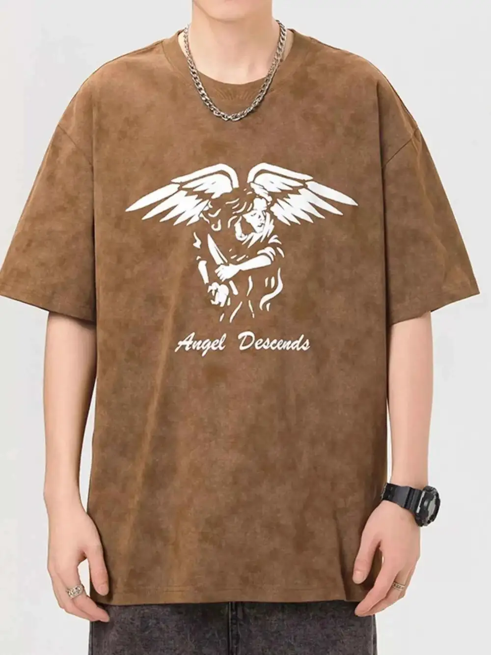 Casual Graphic Round Neck Short Sleeve T-Shirt
