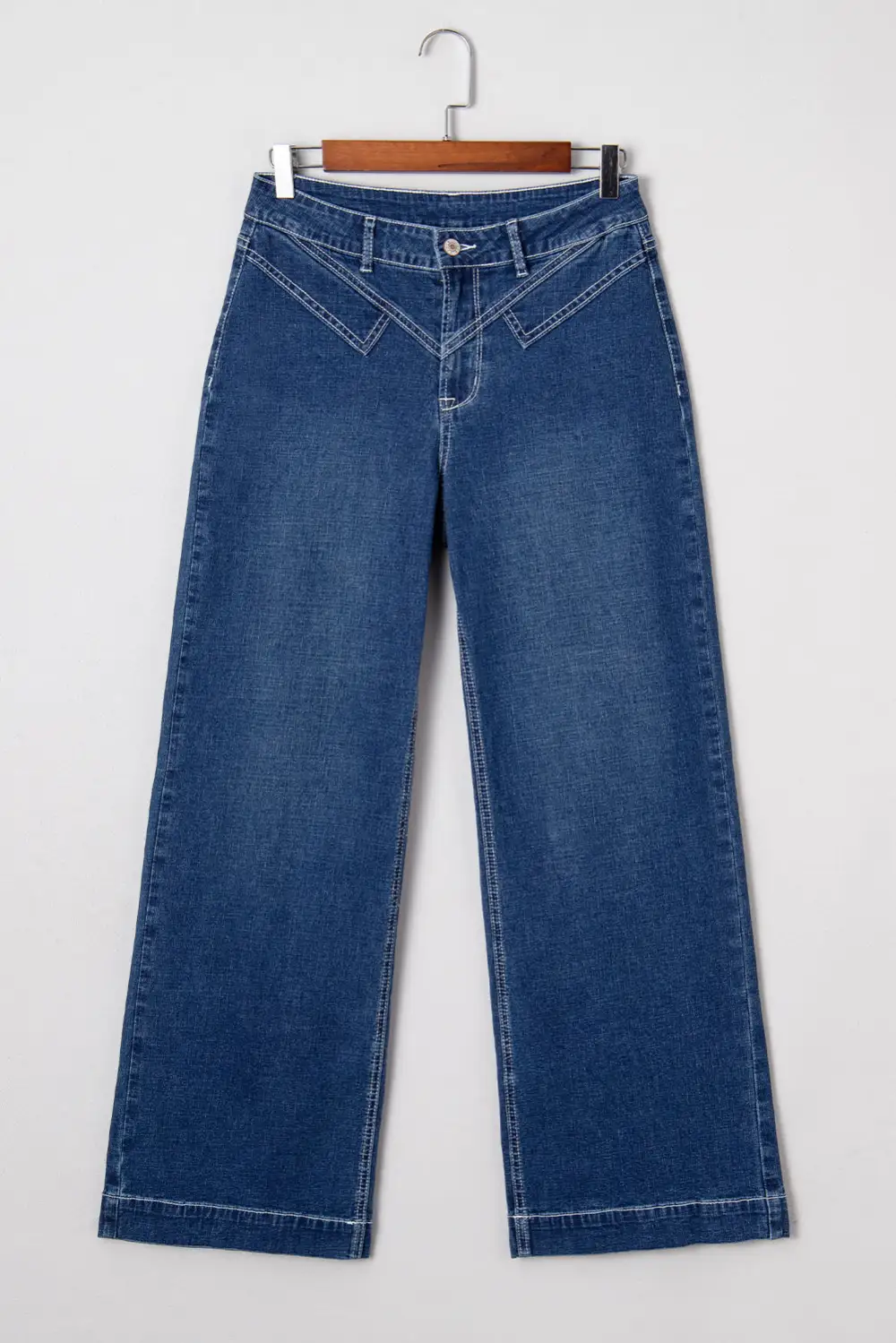 Loose Fit Cuffed Denim Jeans