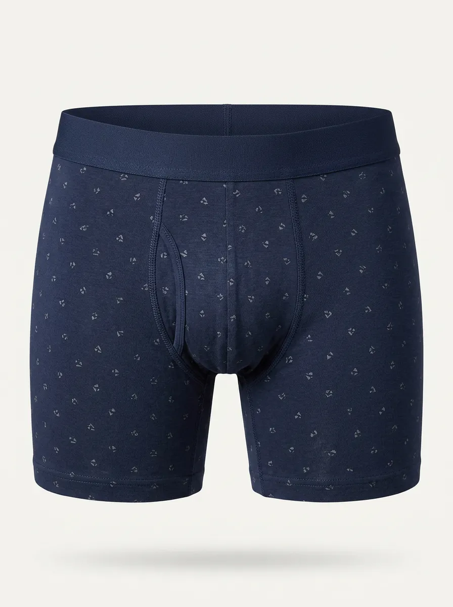 Men's Minimalist Geometric Pattern Printed Boxer Briefs