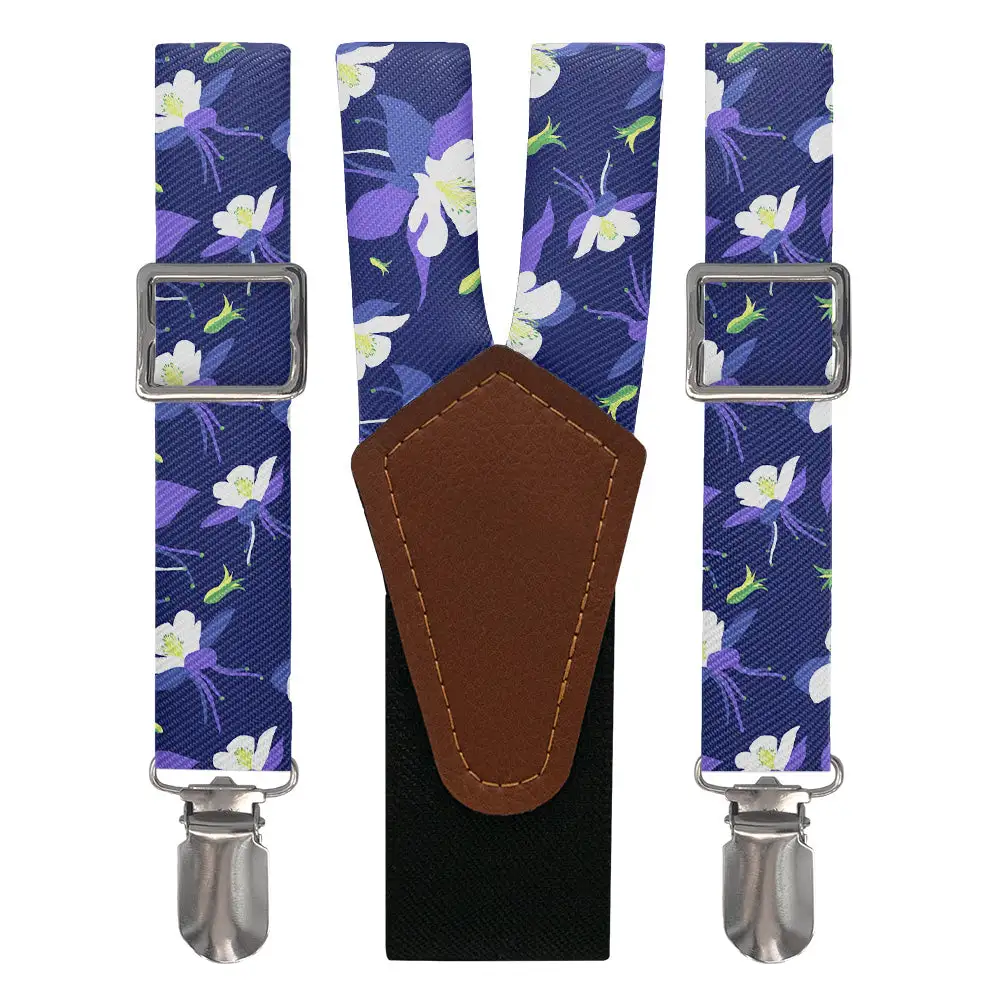 Columbine Floral Pattern Suspenders