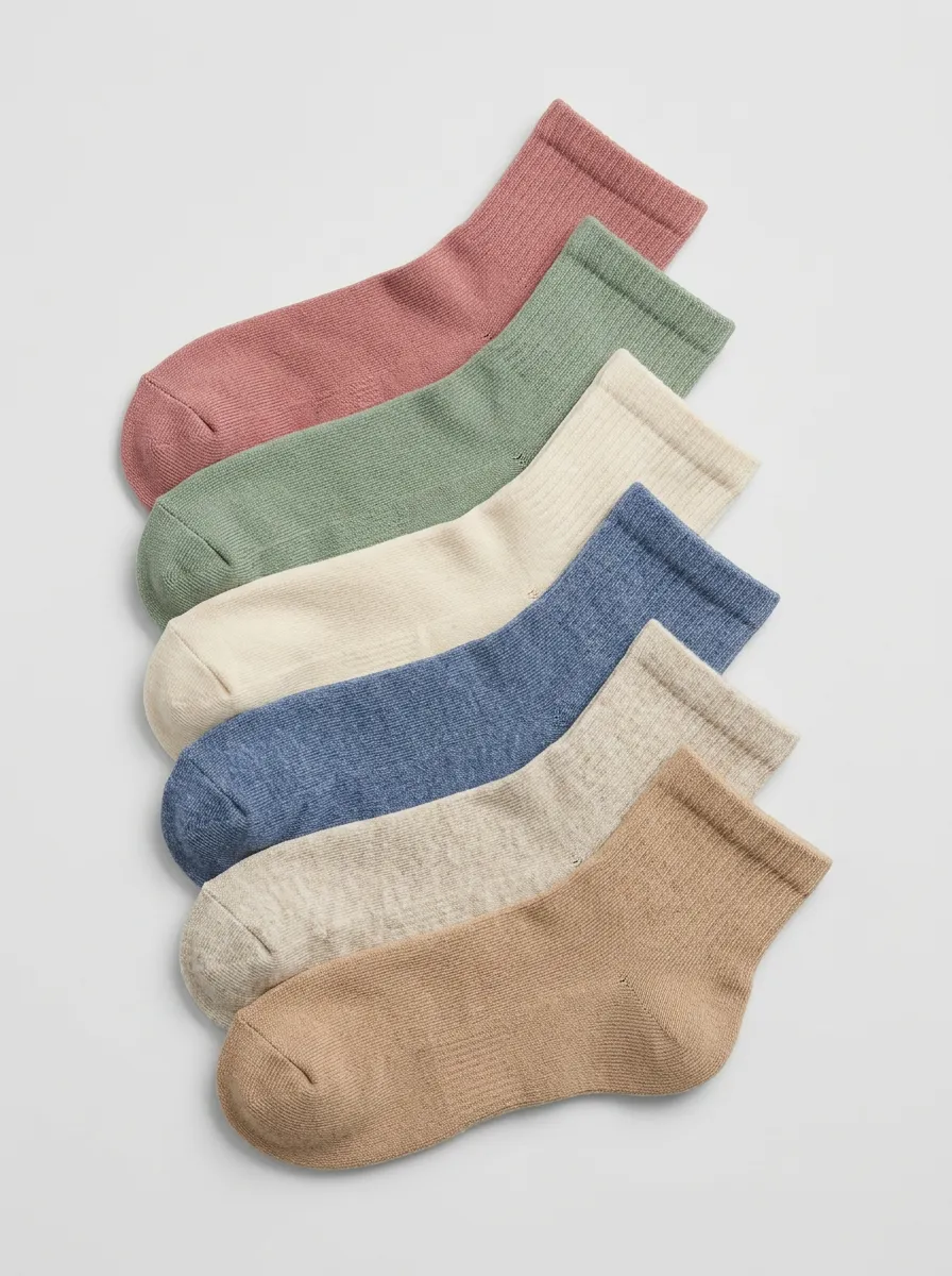 Clean Essential Six-Pair Ribbed Cotton Sock Pack
