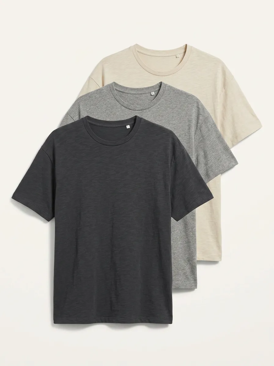 Crew-Neck Basic Men's Three-Pack Crew Neck T-Shirts