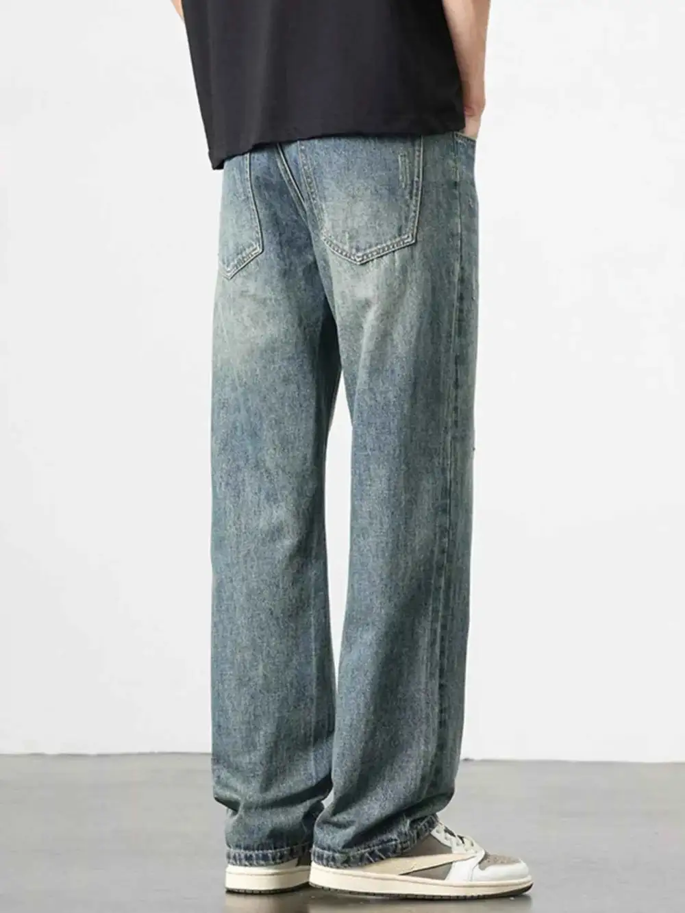 Casual Washed Wide Leg Jeans