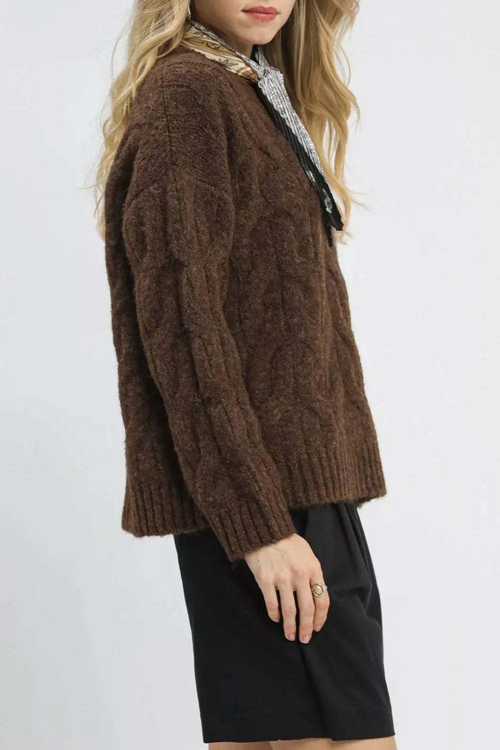 Modern Cable Knit Everyday Sweater