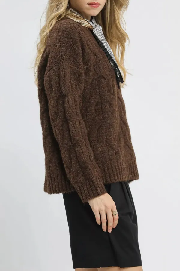 Modern Cable Knit Everyday Sweater