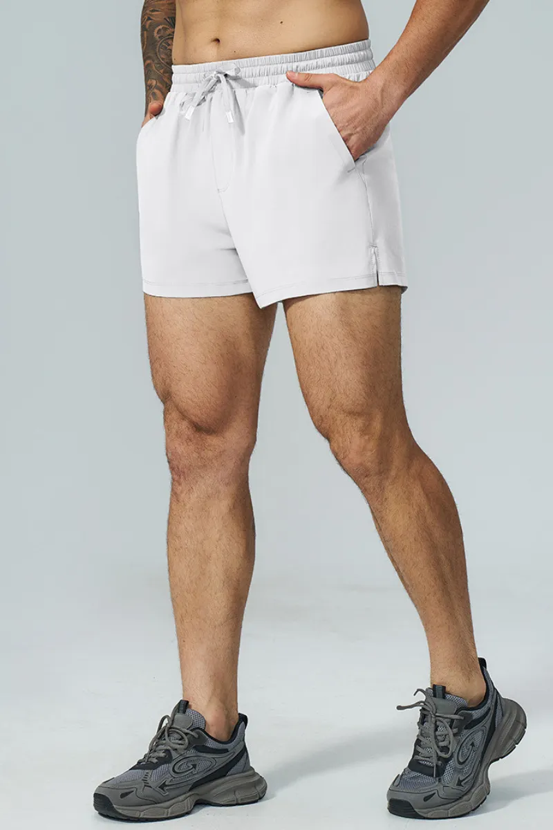 Breathable Drawstring Side Pocket Athletic Shorts