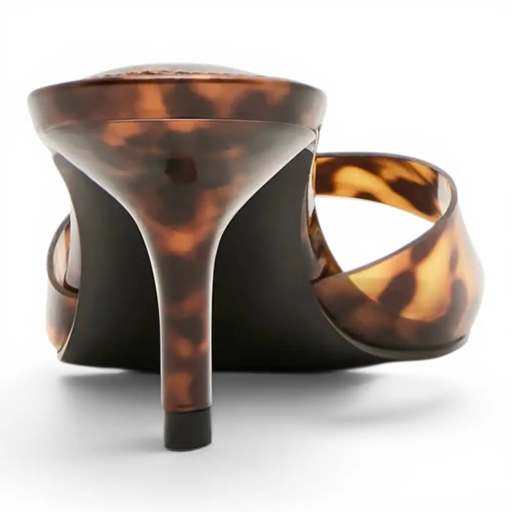 Kendrix Tortoise Print Vinyl Dress Slide Heels