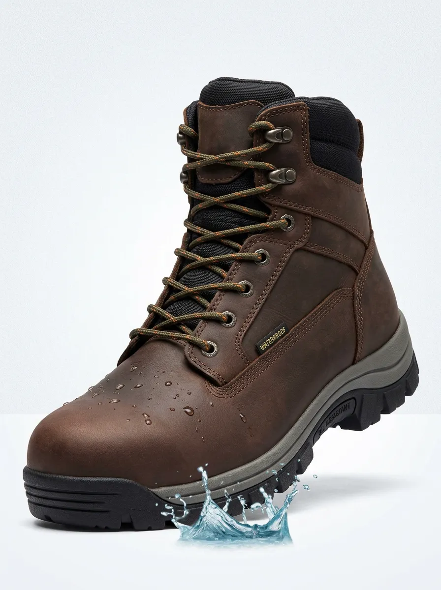 Field Leather-Look Men's Waterproof Work Boots