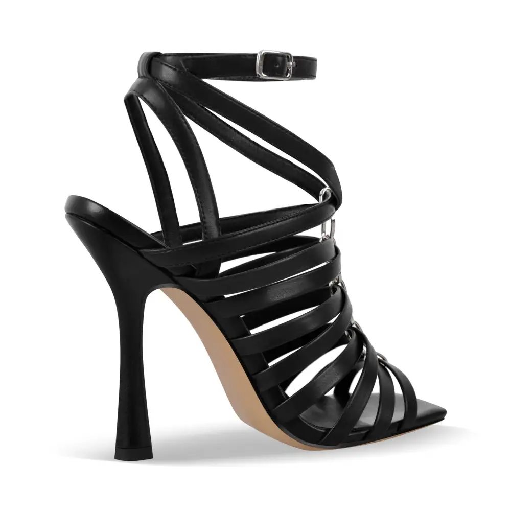 Open Toe Gladiator Hoof Heel Sandals