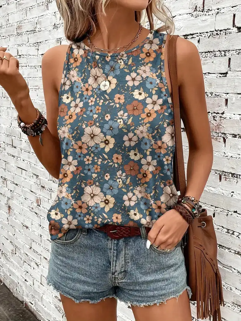 Floral Sleeveless Top