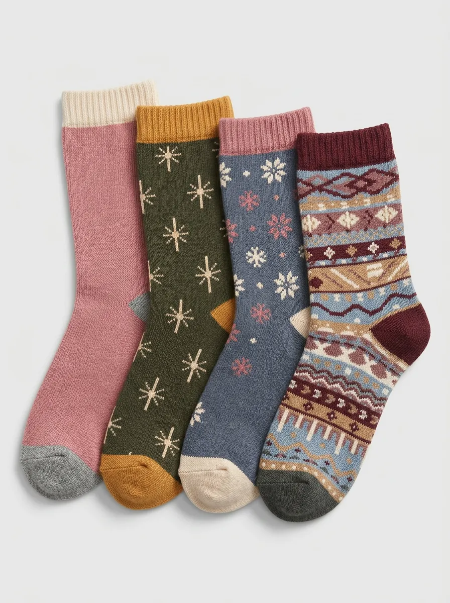 Women's Daily-Style Four Pair Socks