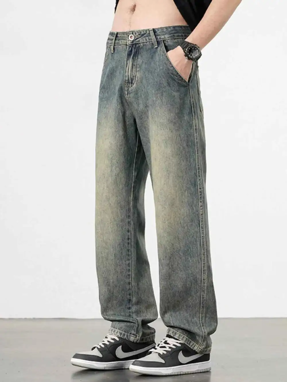 Everyday Washed Wide Leg Relaxed Fit Jeans