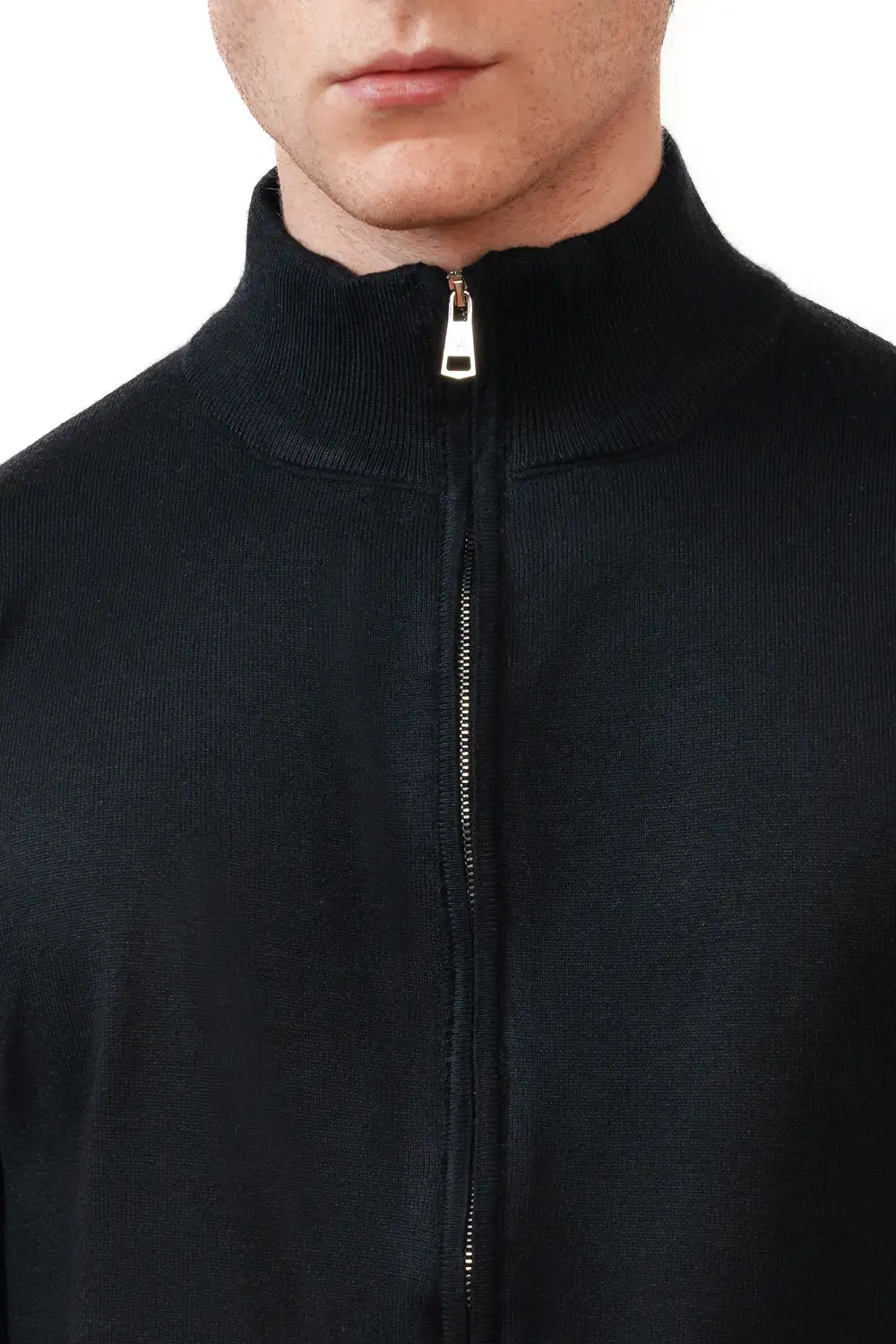 Everyday Regular Fit Full Zip Viscose Knit Vest