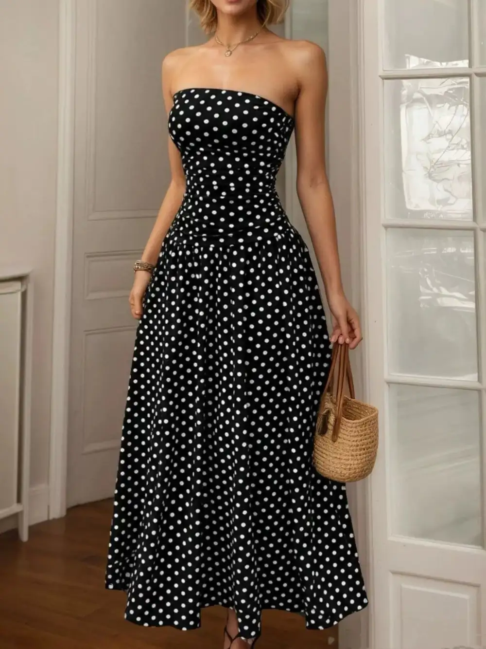 Elegant Strapless Maxi Dress