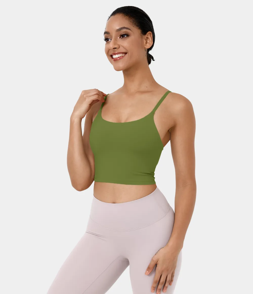 Basic Padded Workout Cropped Tank Top