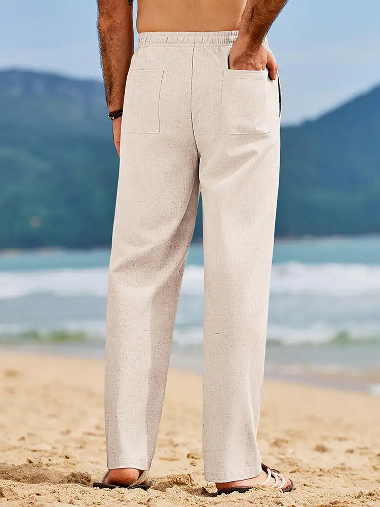 Sumer Linen Blend Beach Yoga Trousers Pants