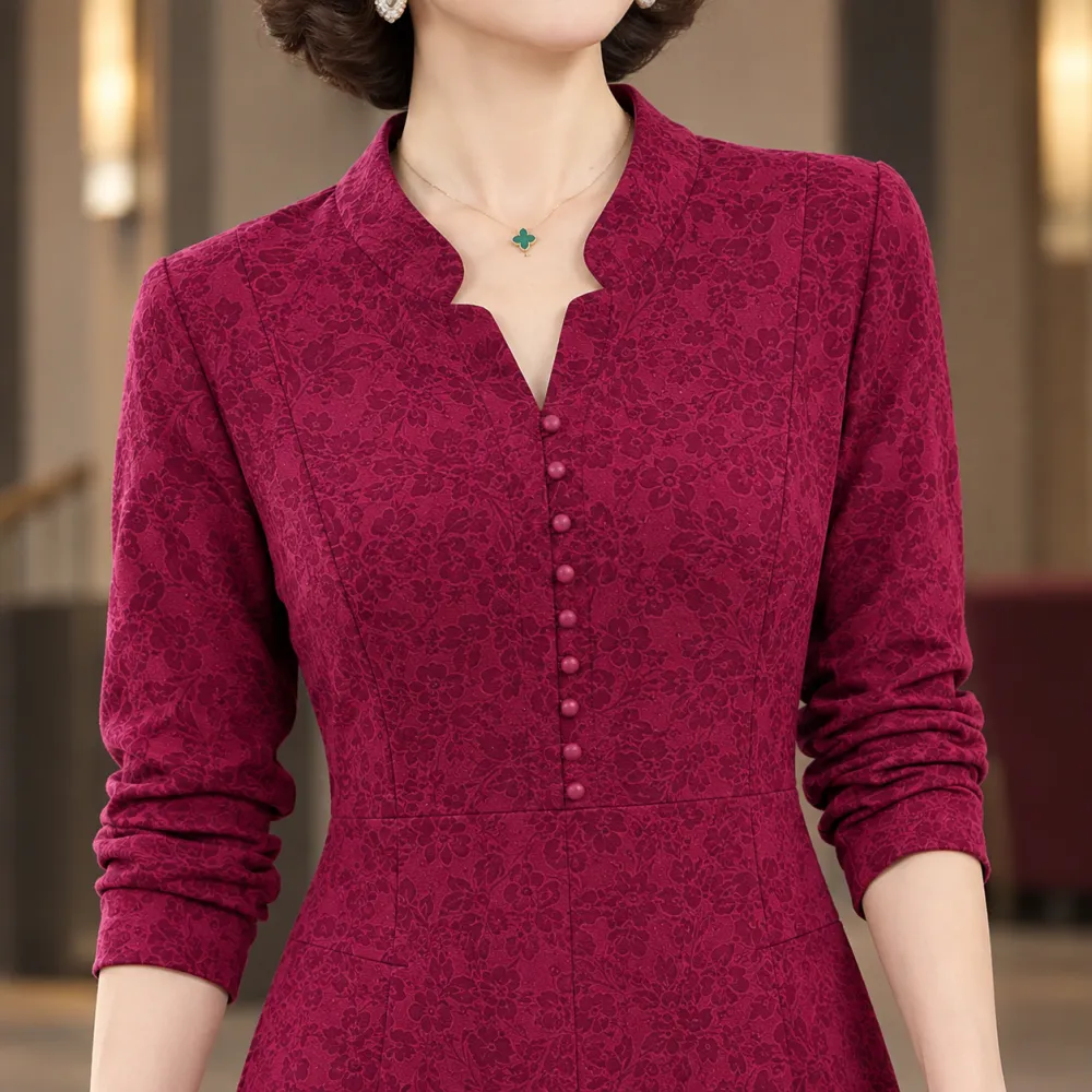 Contemporary Refined Women's Midi Dress