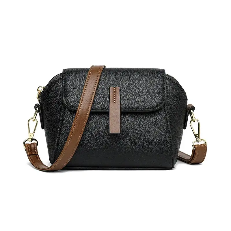 Chic Charm: Small Pu Leather Shoulder Purse With Fur Ball