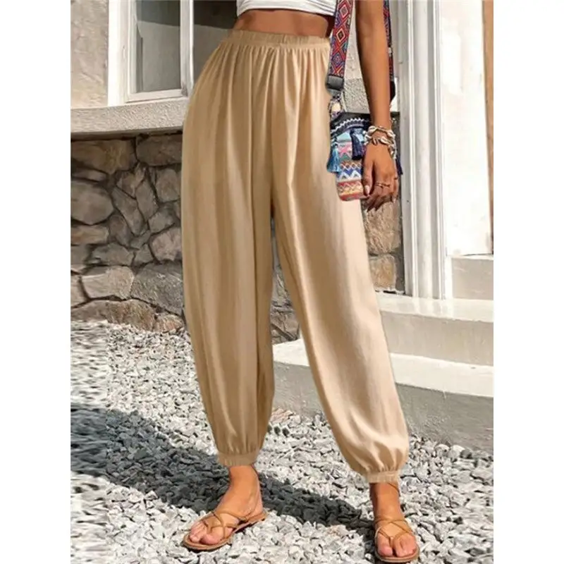 Women's Baggy Elastic Waist Pants